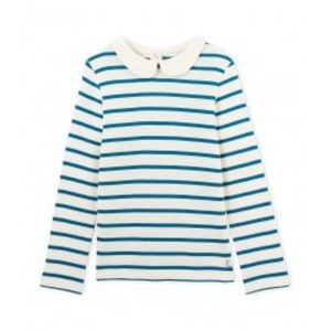Petit Bateau Striped Long Sleeve Girls Tee